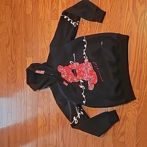 Screen Shot Mens Hoodie. Size Medium. Black with Red Bear.